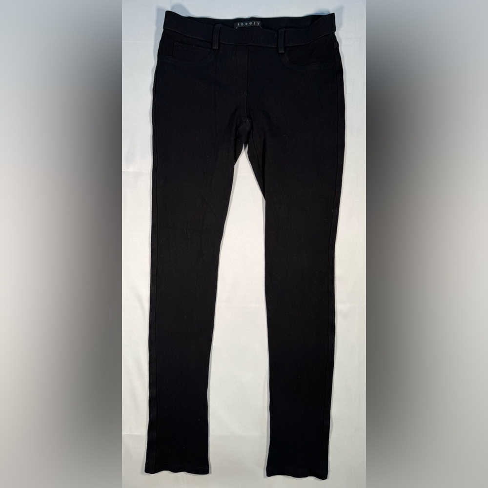 Theory Black comfy skinny pull on pants